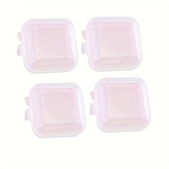 4pcs Mini Square Fishing Bait Box Transparent Fishing Tackle Storage