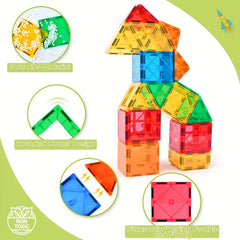 Magnetic Building Blocks 56pc Magnet Tiles for Kids Toys STME