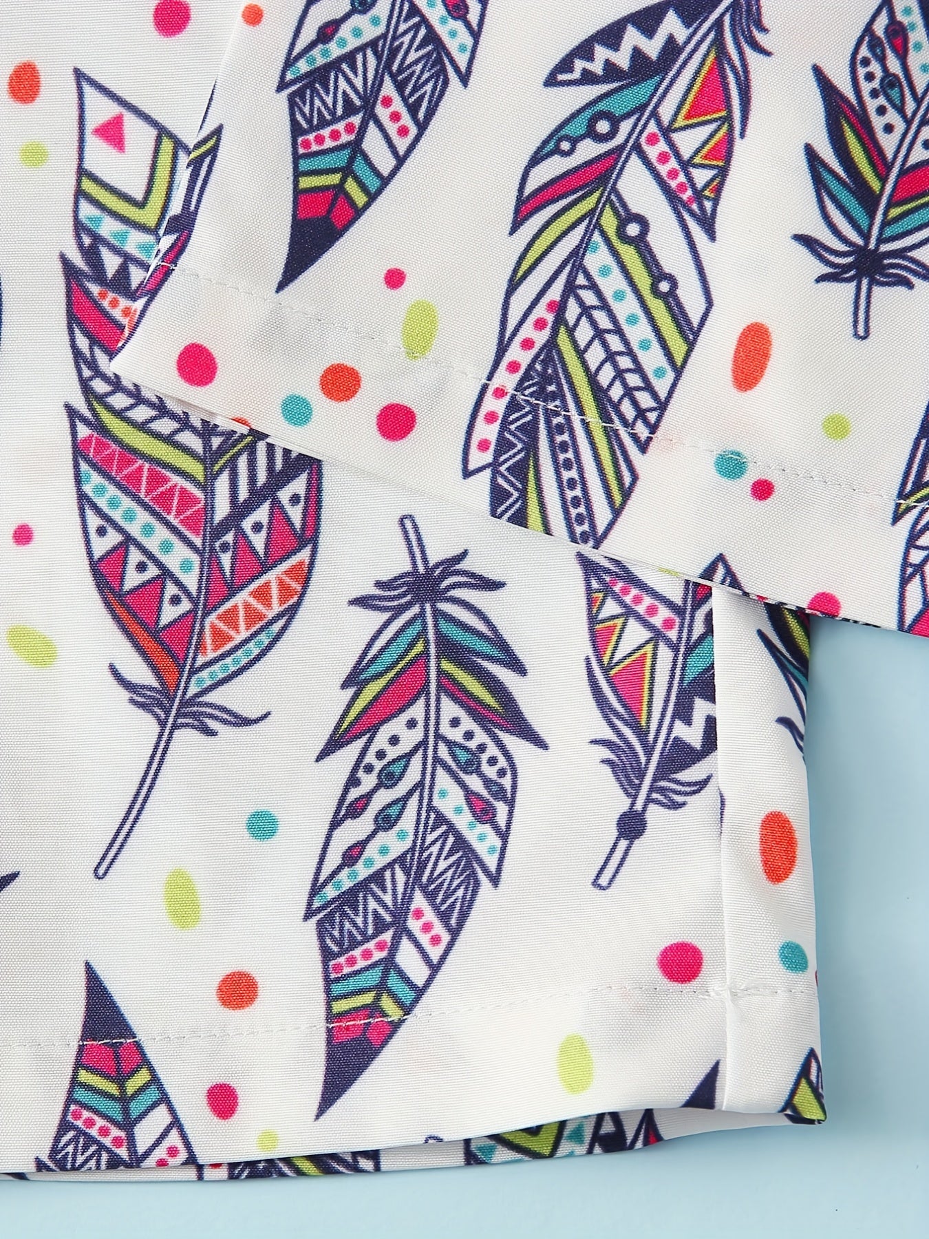 Girls Vintage Leaf Print Spaghetti Strap Jumpsuit