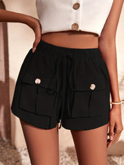 Y2K Elastic Cargo Shorts High Waist Pocket Shorts Casual Women's Clothing