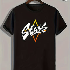 STARS Print Men's Graphic T shirt Casual Comfy Tees For Summer