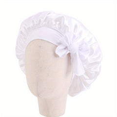 Satin Silk Bow Hair Bonnet for Toddler Boys Girls
