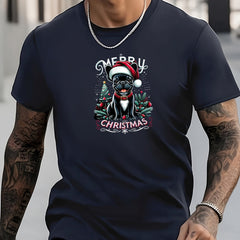 Men's Dog Pattern Shirt Cool Casual Short Sleeve Tee