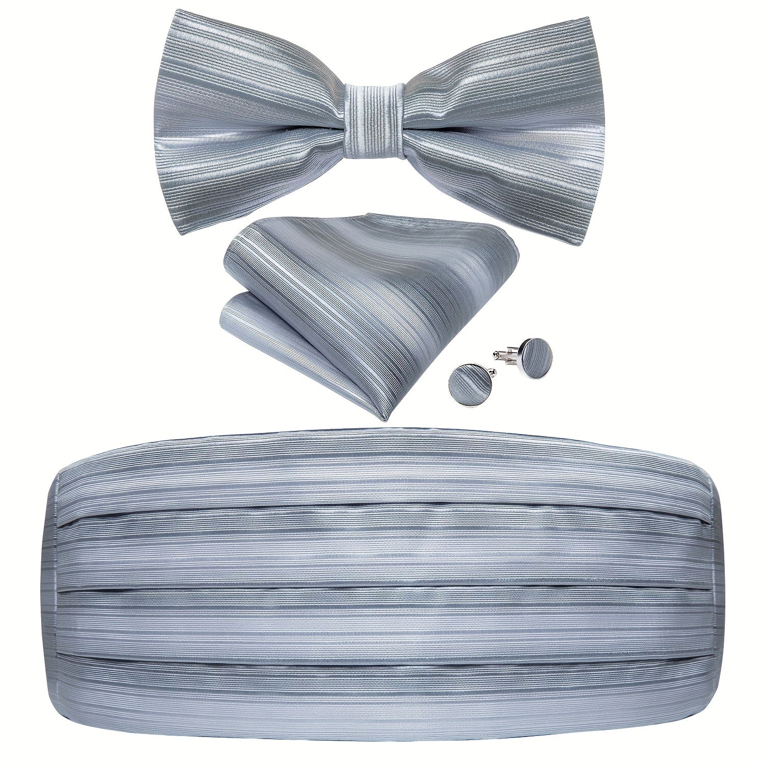 Men's Pre Tied Bow Tie Solid Set