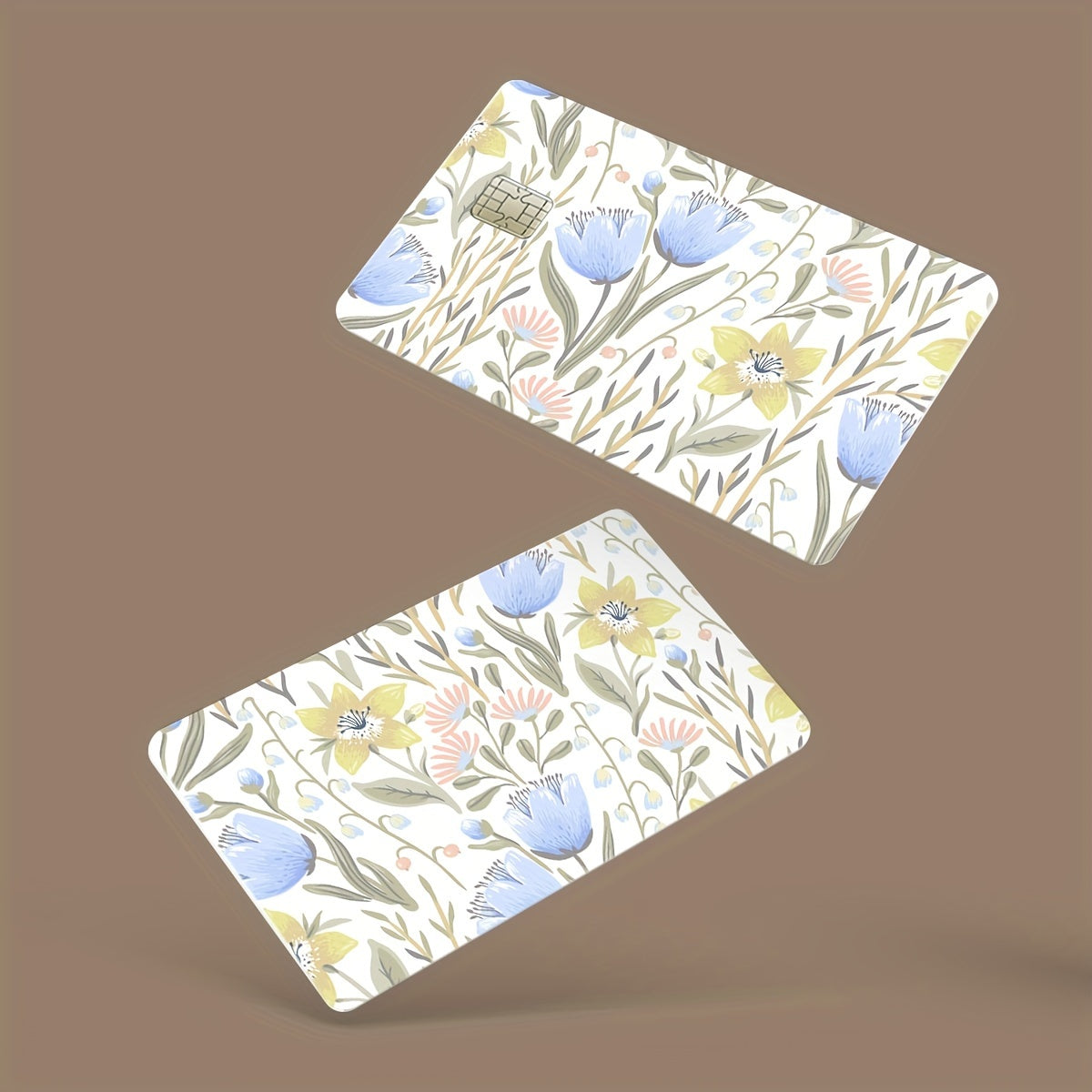 2pcs Hand painted Style Flower Insect Pattern Anti scratch Sticker