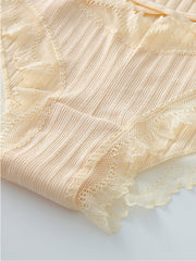Contrast Lace Underwear Set