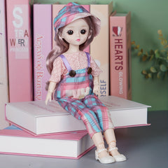 11-Inch Doll with Removable Clothes, Dollhouse Bedroom Window Decor Toy