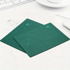 A4 Green Self Repair PVC Cutting Mat Double Sided Grid Rotating Cutting Board