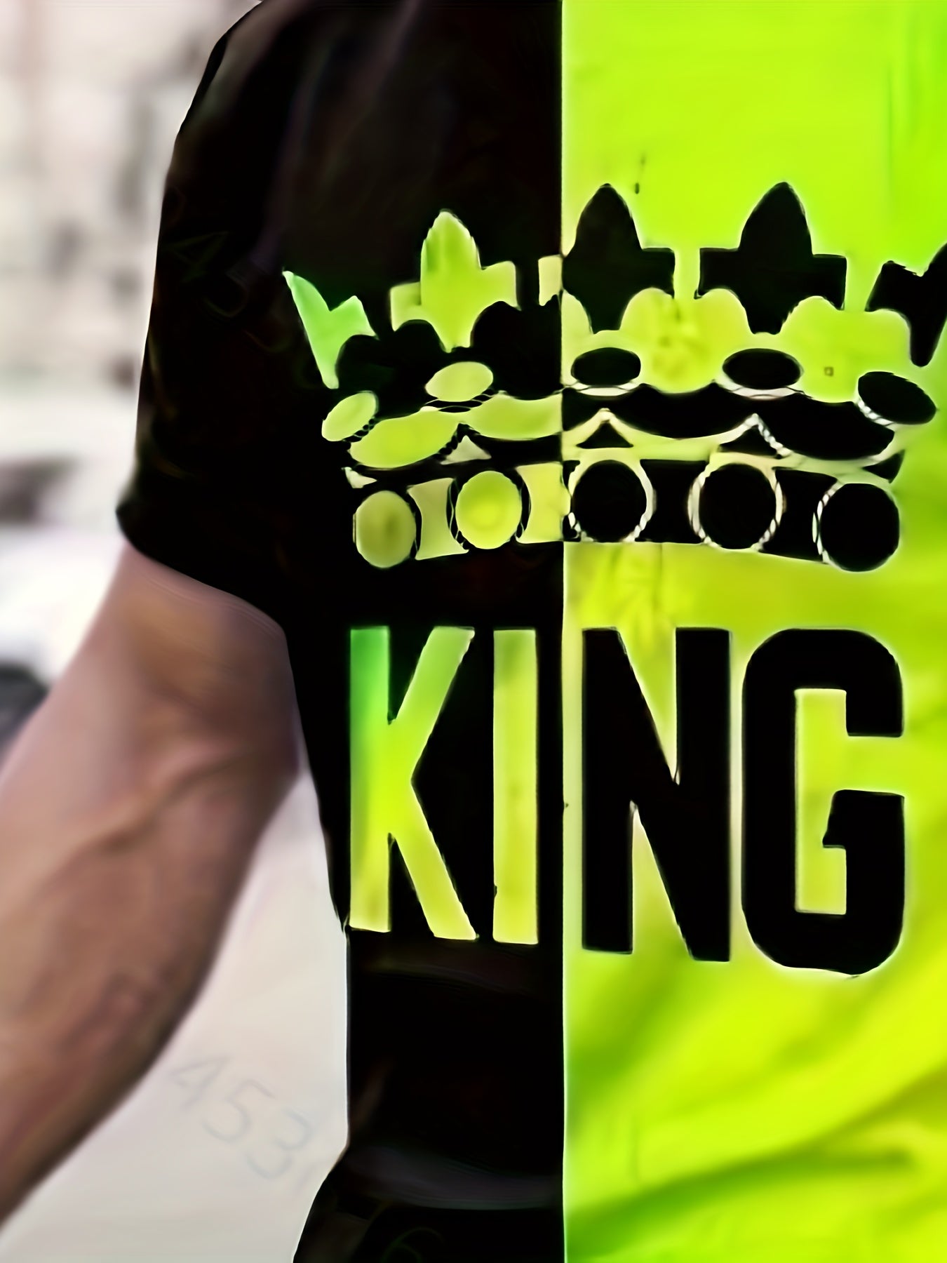 Men's Block King Graphic T Shirt & Stretch Shorts Set
