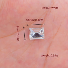 10pcs Colorful Crystal Glass Rhinestone Nail Art Accessories