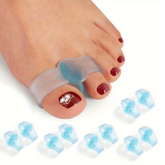 5 Pairs Gel Toe Corrector Toe Separators for Bunion Soft Fit Night Use