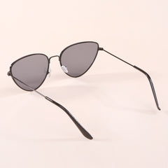 Slim Metal Cat Eye Sunglasses - Neutral Smoke