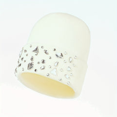 Crystal Decor Beanie Knit Hat Warm Skull Cap for Women