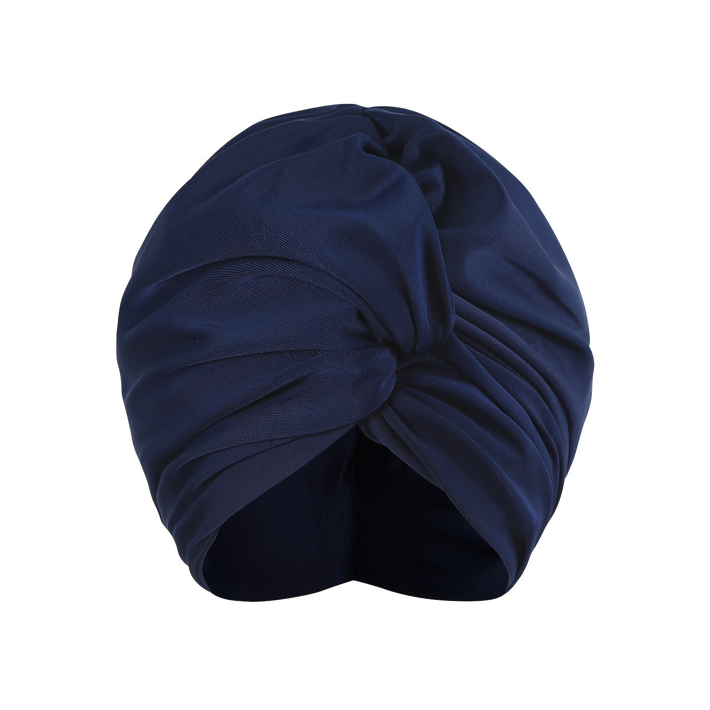 Navy Ruched Swimming Cap for Women