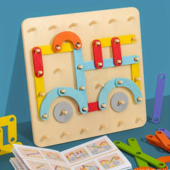 Montessori Letter Number Building Blocks Shape Matching Toys