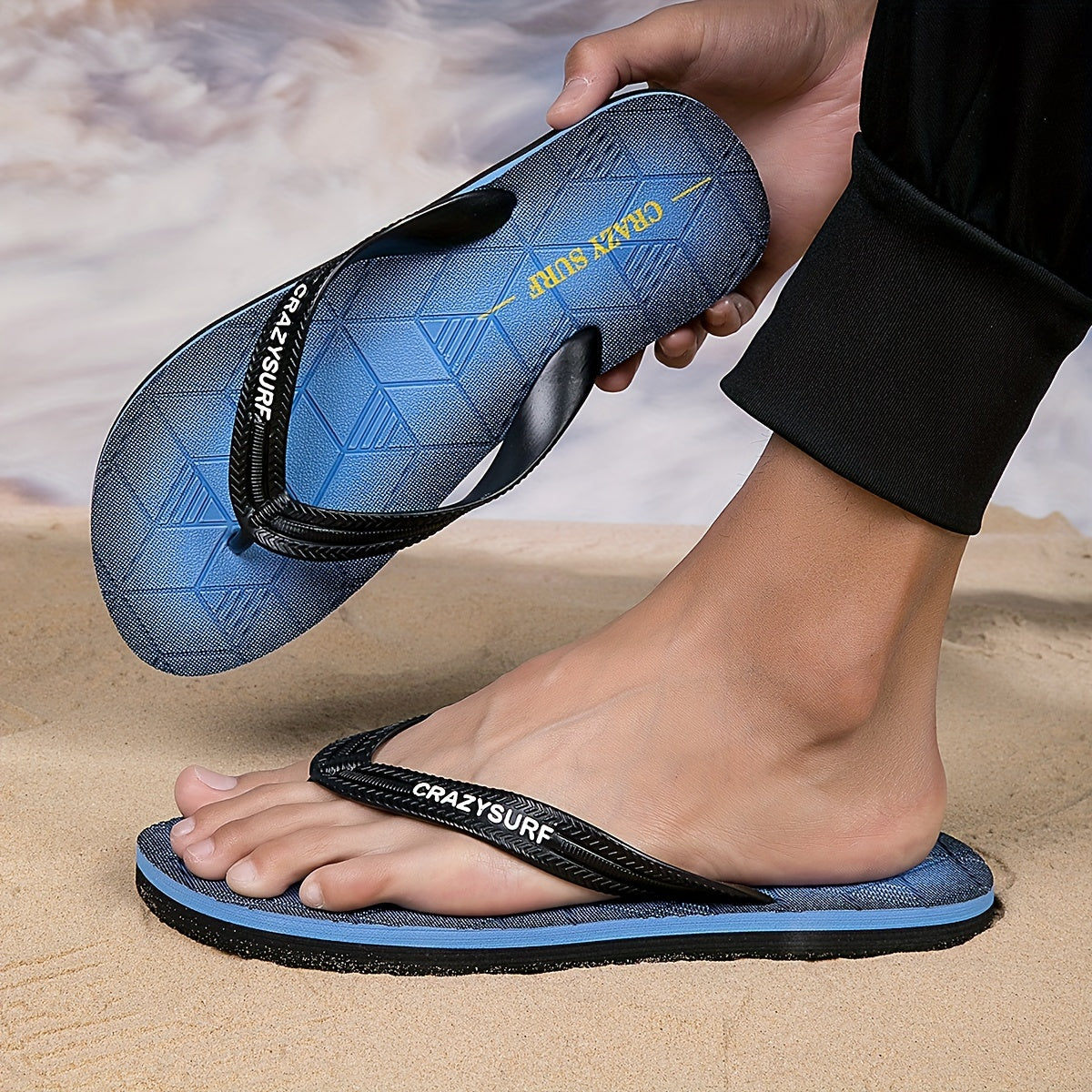 Men's Lightweight Beach Flip Flops Non-Slip Slippers