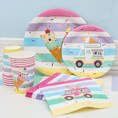 Summer Ice Cream Theme Party Disposable Tableware Paper Cup