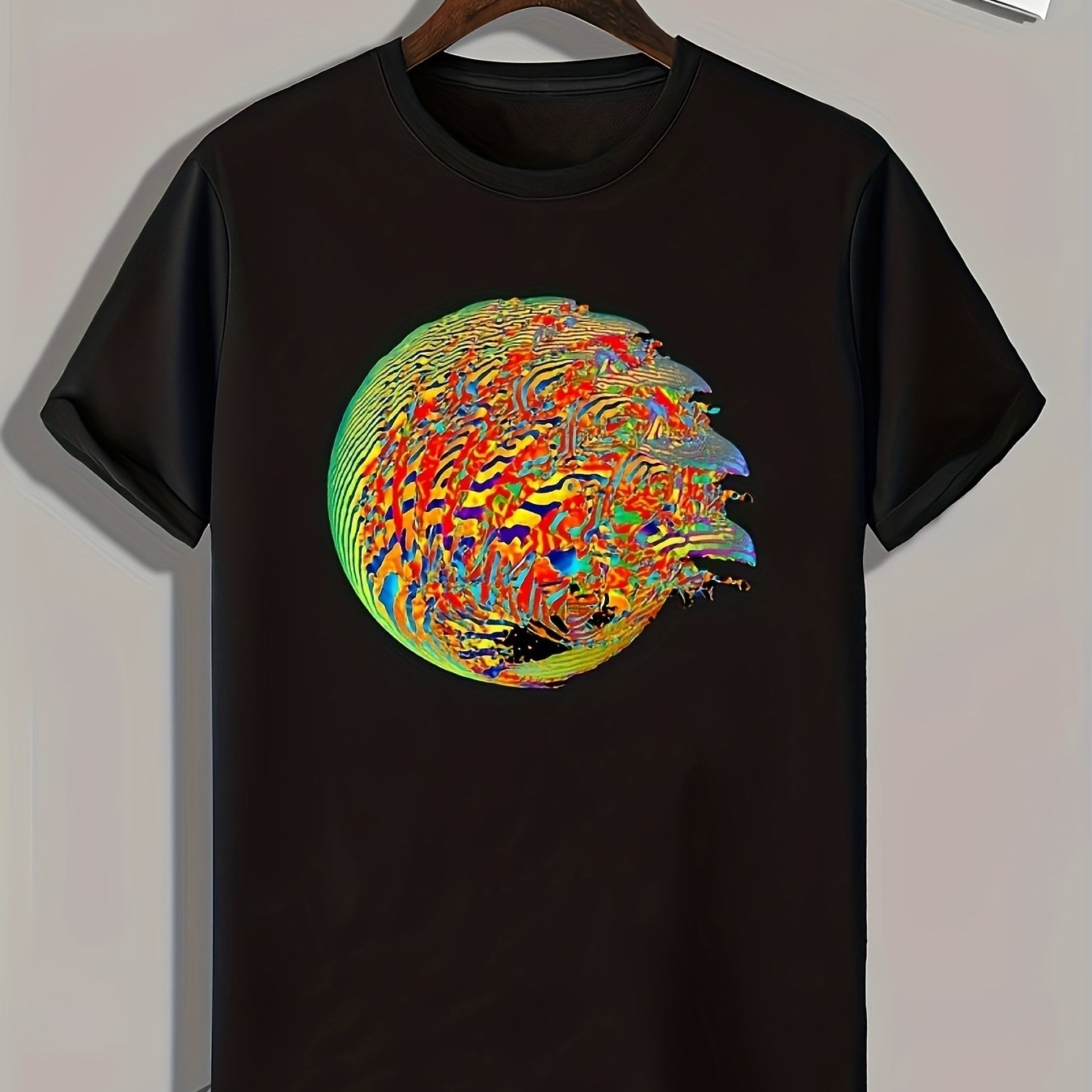 Artistic Pattern Men's Graphic T-shirt for Summer