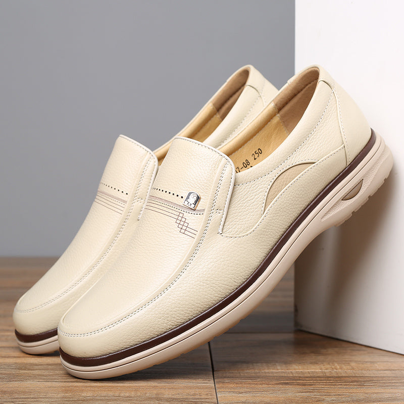 LAORENTOU Men's Leather Slip On Oxfords