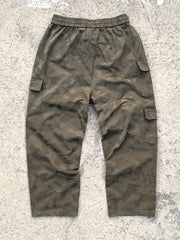 Men Camo Cotton Cargo Pants Retro Loose Trousers