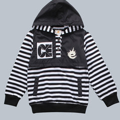 Boys Hooded Sweatshirt Stripes Print Autumn Spring