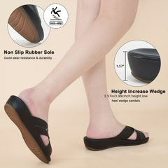 Women's Massage Sports Sandals Soft Sole Faux Leather Shoes