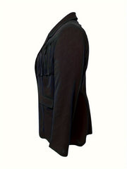 Fringe Trim Long Sleeve Blazer