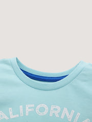 Boys Skating Dinosaur Print Cartoon T shirt Kids Short Sleeve Comfy Cotton Top