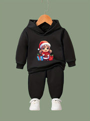 Girls Boys Girl Print Hoodies Pants Set Spring Fall Sports Christmas