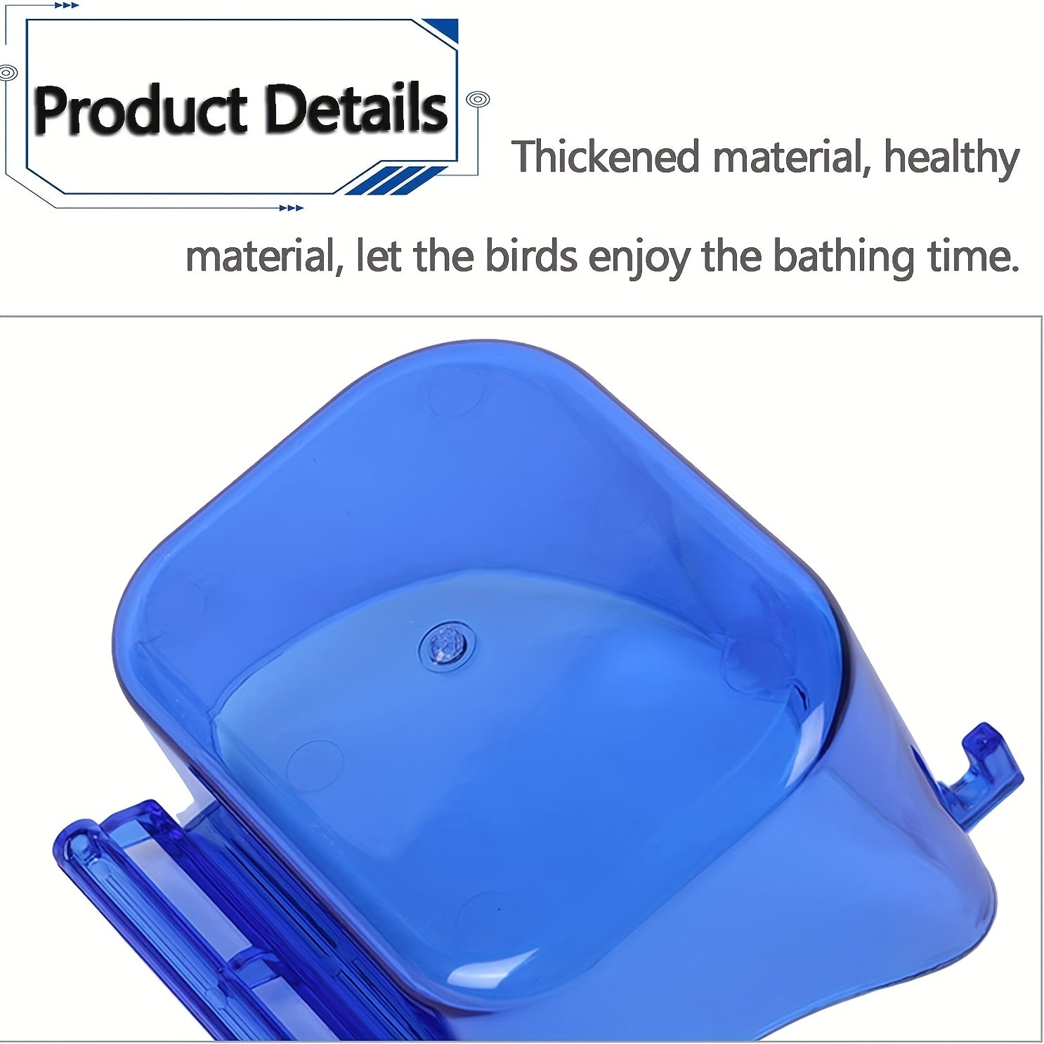Bird Bath Box Hanging Bathtub for Small Birds Lovebird