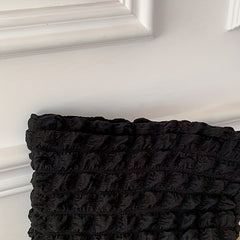 Waffle Makeup Organizer Pouch Ruched Cosmetic Bag Y2k Purse