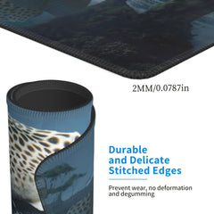 Fat Fish Pattern 20x24cm Mouse Pad for Games Home Office, Rubber Sewn Edge