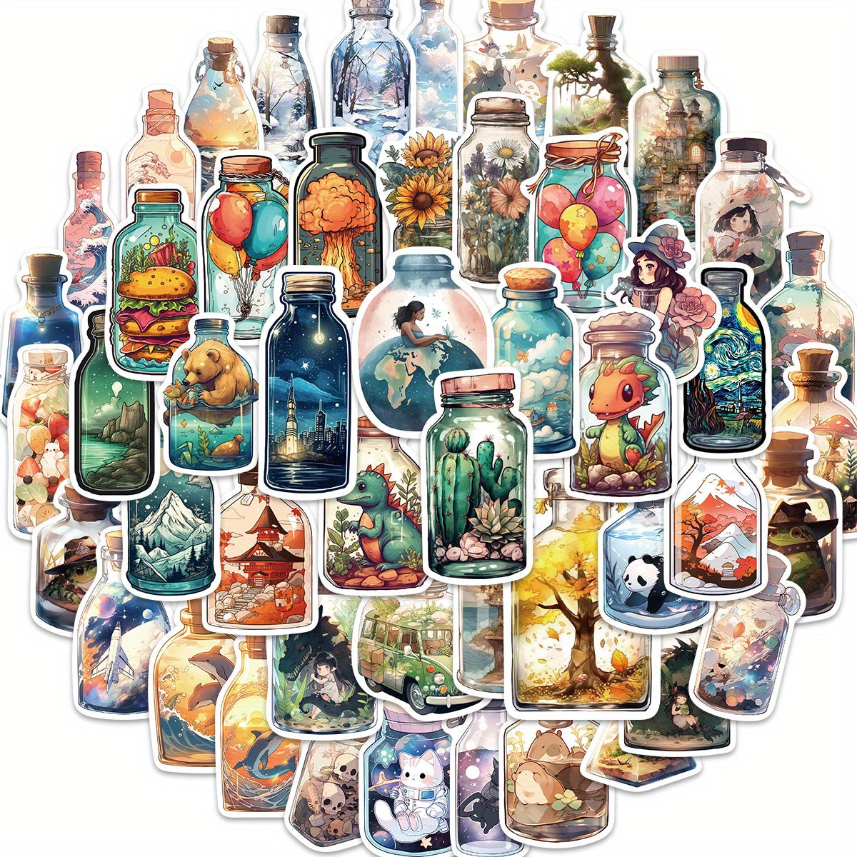 50pcs Waterproof Skateboard Decoration Stickers