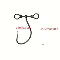 10pcs Balance Single Hook Barbed Fishing Hook High Carbon Steel Spin Hook