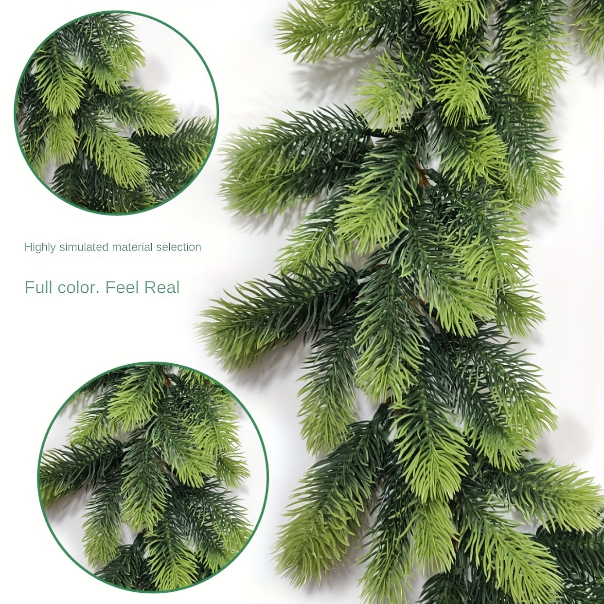 Artificial Green Christmas Wreath Pine Branch Decor