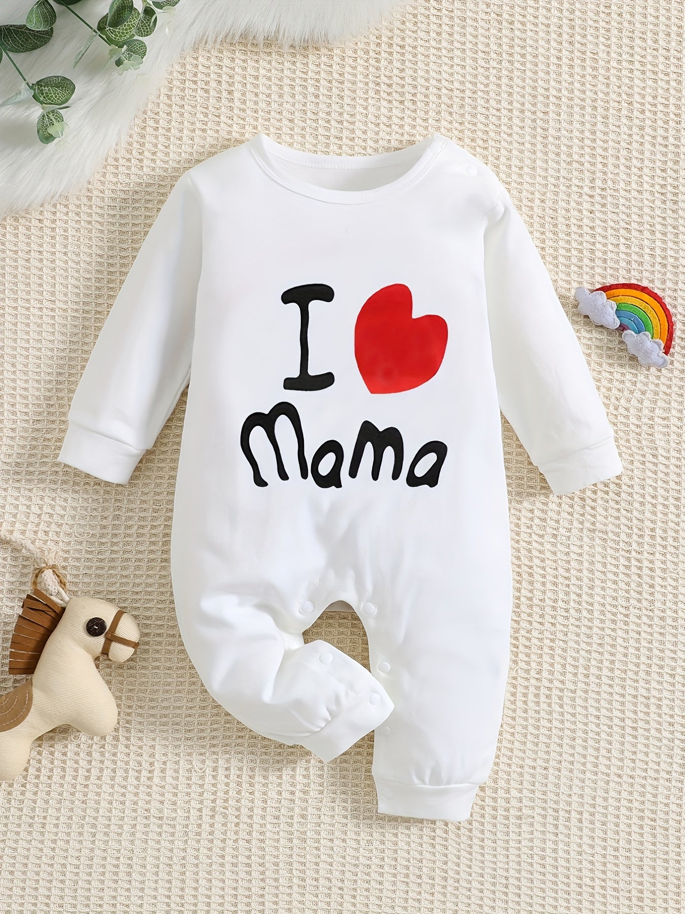 Mama&PaPa Baby Onesie Long Sleeve Cotton Unisex Newborn Romper