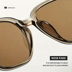 Large Frame Sunglasses UV Protection with Zipper Case