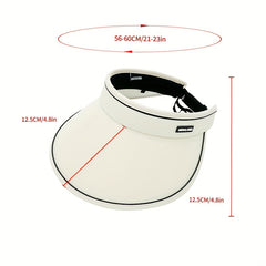 Foldable Wide Brim Visor Hat UV Protection Travel Beach Hats For Women