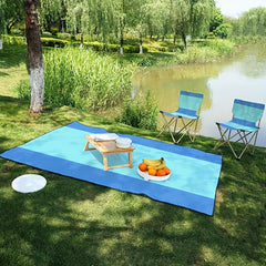 Stripe Print Picnic Blanket Waterproof Lightweight Pad Hiking Park Camp