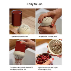 2pcs Silicone Can Filter Lid Mini Strainer Portable Can Drain Lid