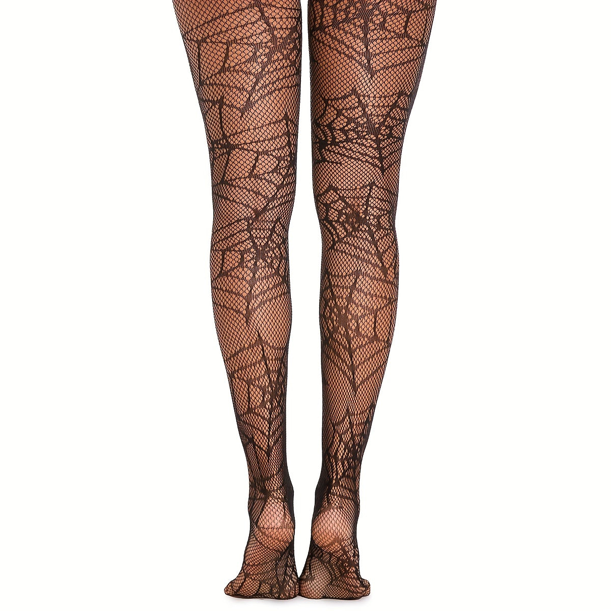 Spider Web Mesh Tights Hollow Out High Waist Fishnet Pantyhose