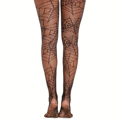 Spider Web Mesh Tights Hollow Out High Waist Fishnet Pantyhose