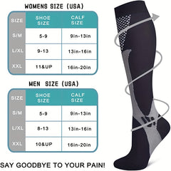 Breathable Compression Sports Socks for Running Cycling Football