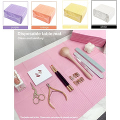 50pcs Disposable Tattoo Nail Tables Mats Beauty Cleaning Mat