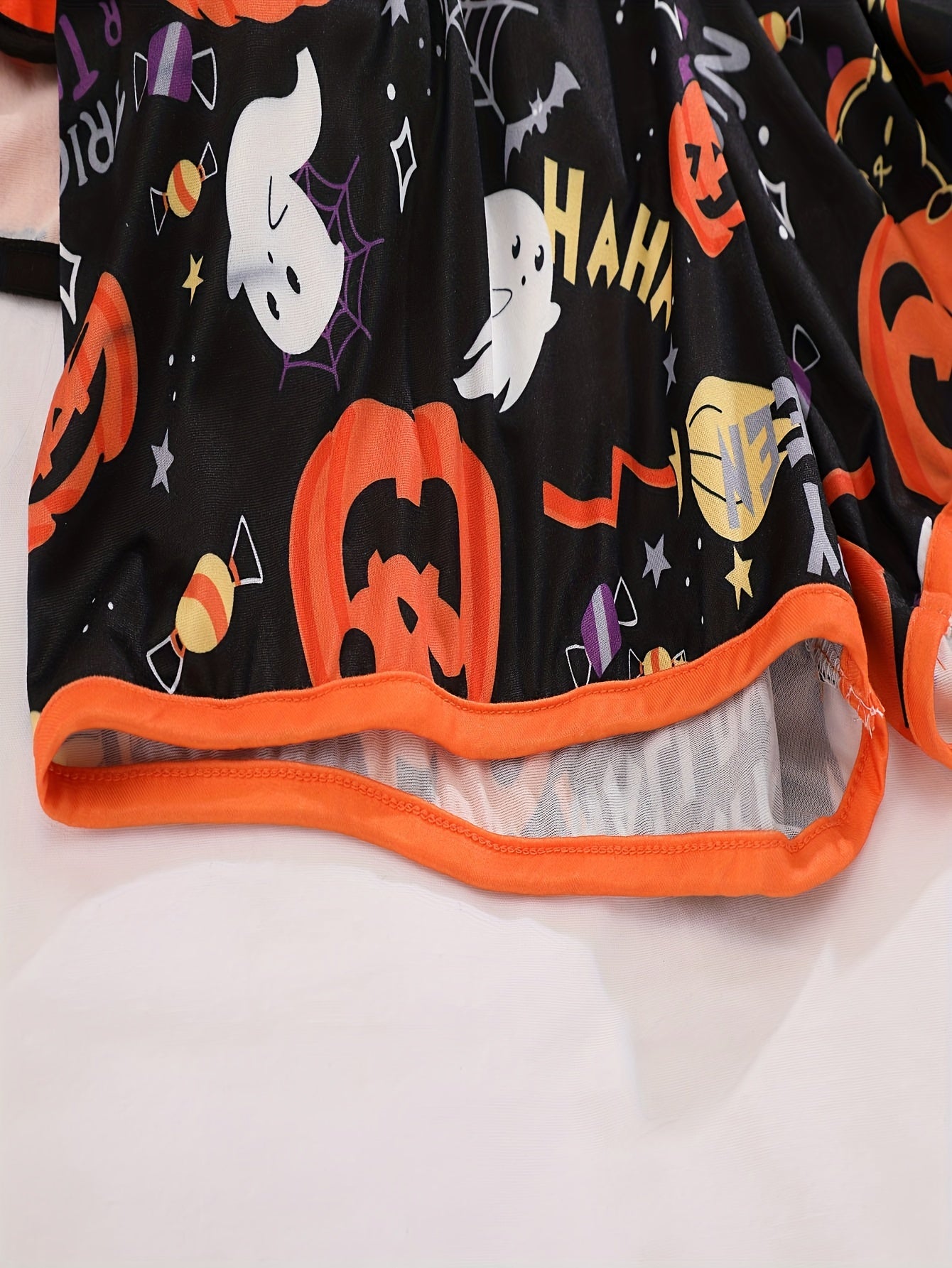 2pcs Pumpkin Print Sleep Bottoms Elastic Waistband Shorts Women's Sleepwear