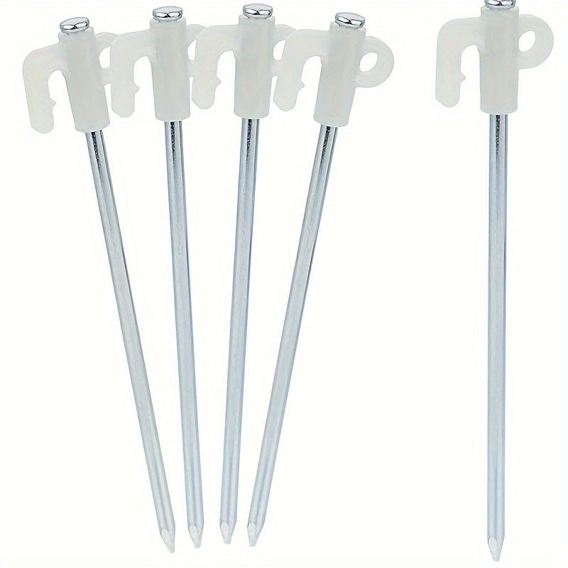 5PCS Luminous Ground Nails Tent Ground Nails Fluorescent Steel Nails