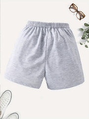 Girls' Casual Dino Graphic Shorts with Pockets