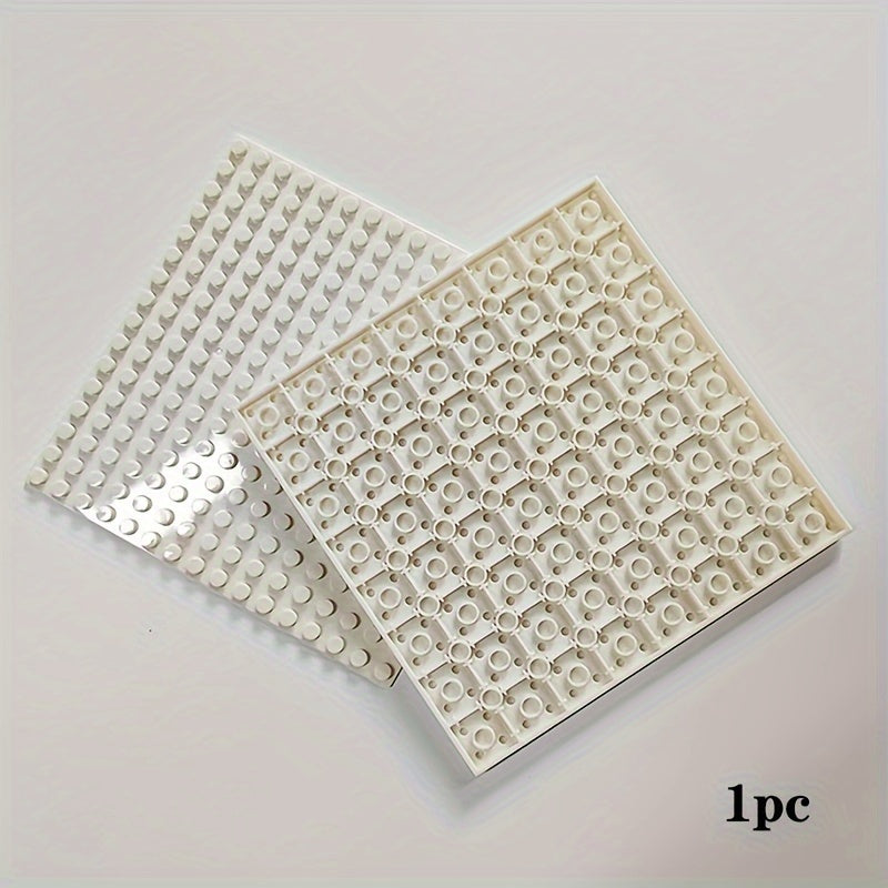 Double Sided 12x12 Building Block Base Plate with Toy Accessories