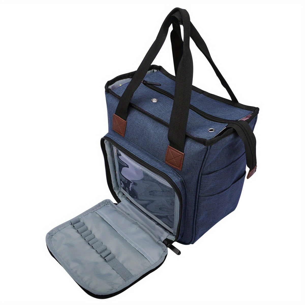 Knitting Bag Crochet Storage Tote Bag Leaves Multifunctional Wool Storage Bag
