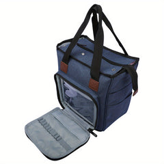Knitting Bag Crochet Storage Tote Bag Leaves Multifunctional Wool Storage Bag